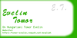 evelin tomor business card